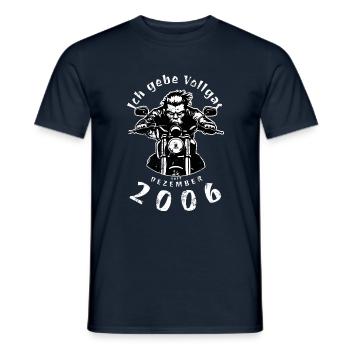 18ème anniversaire Je tourne à plein régime depuis 12/2006 - T-shirt homme - marine - Devant - AI Model Male 178 light (178cm)