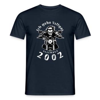 22ème anniversaire Je tourne à plein régime depuis 12/2002 - T-shirt homme - marine - Devant - AI Model Male 178 light (178cm)