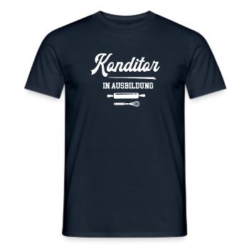 Konditor in Ausbildung Konditorausbildung Azubi - Männer T-Shirt - Navy - Vorne - AI Model Male 178 light (178cm)