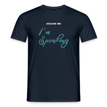 Excusez-moi - je parle - T-shirt homme - marine - Devant - AI Model Male 178 light (178cm)