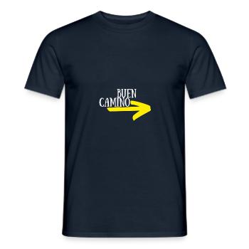 Buen Camino - Jakobsweg to Santiago de Compostela - Männer T-Shirt - Navy - Vorne - AI Model Male 178 light (178cm)