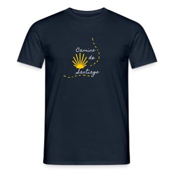 Camino de Santiago - Way of St. James - Buen Camino - Men's T-Shirt - navy - Front - AI Model Male 178 light (178cm)