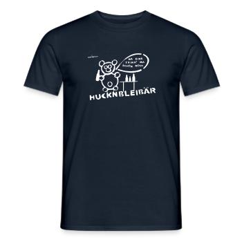 Hucknbleibär - Männer T-Shirt - Navy - Vorne - AI Model Male 178 light (178cm)