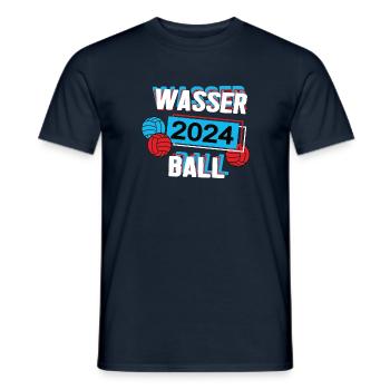 Wasserball 2024 Wasserballer Wasserballspieler - Männer T-Shirt - Navy - Vorne - AI Model Male 178 light (178cm)