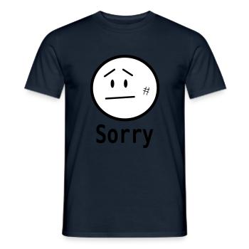 sorry - T-shirt homme - marine - Devant - AI Model Male 178 light (178cm)