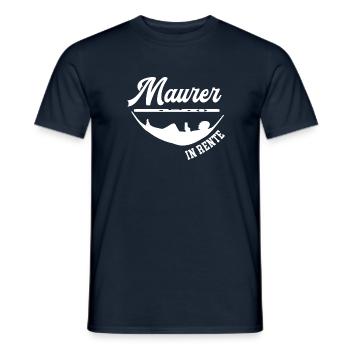 Maurer in Rente Rentner Ruhestand Meister Maurerei - Männer T-Shirt - Navy - Vorne - AI Model Male 178 light (178cm)