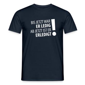 Ledig – Erledigt (dh) - Männer T-Shirt - Navy - Vorne - AI Model Male 178 light (178cm)