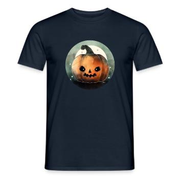 Halloween Pumpkin - Men's T-Shirt - navy - Front - AI Model Male 178 light (178cm)