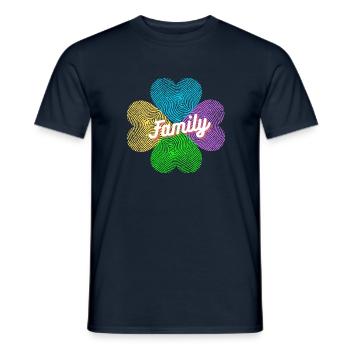 Family - T-shirt homme - marine - Devant - AI Model Male 178 light (178cm)