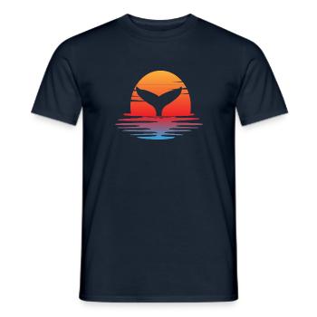 Rettet die Wale Ozean Orca Blauwal Buckelwal - Männer T-Shirt - Navy - Vorne - AI Model Male 178 light (178cm)