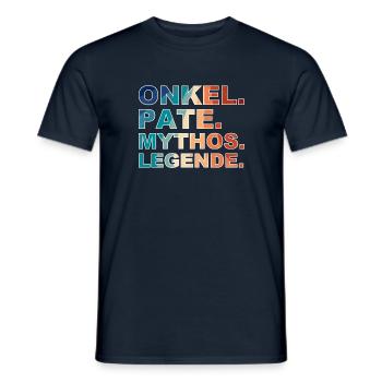 Onkel Pate Mythos Legende - Männer T-Shirt - Navy - Vorne - AI Model Male 178 light (178cm)