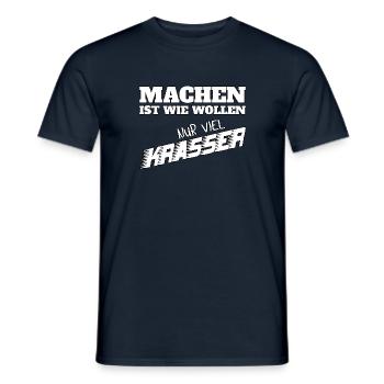 Faire est comme vouloir, mais en plus flagrant - T-shirt homme - marine - Devant - AI Model Male 178 light (178cm)