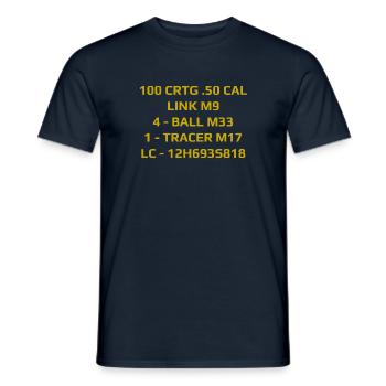 Ammunition Box 50 Caliber - Weapons - Men's T-Shirt - navy - Front - AI Model Male 178 light (178cm)