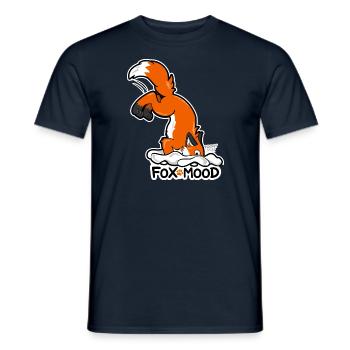 Renard rouge Fox-Mood - T-shirt homme - marine - Devant - AI Model Male 178 light (178cm)