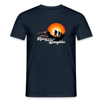 Randonner avec ma fille - wandern mit Tochter - T-shirt homme - marine - Devant - AI Model Male 178 light (178cm)