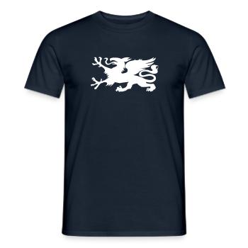 HRO Greif - Männer T-Shirt - Navy - Vorne - AI Model Male 178 light (178cm)
