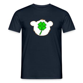 Heureux ours mignons trèfle - T-shirt homme - marine - Devant - AI Model Male 178 light (178cm)