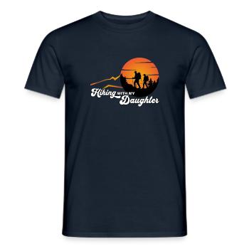 Randonner avec ma fille - wandern mit Tochter - T-shirt homme - marine - Devant - AI Model Male 178 light (178cm)
