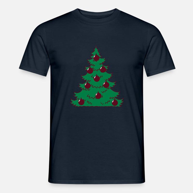 Weihnachtsbaum Weihnachten Weihnachtskugeln - Männer T-Shirt - Navy