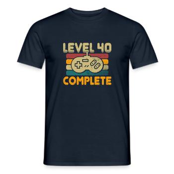 Niveau 40 Complete 40 Anniversaire Cadeau - T-shirt homme - marine - Devant - AI Model Male 178 light (178cm)