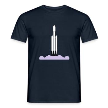Missile Falcon Heavy Space X - Men's T-Shirt - navy - Front - AI Model Male 178 light (178cm)
