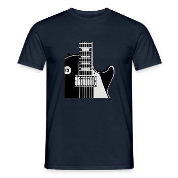 Music Instrument Guitar - Musician T-shirt Designs - Men's T-Shirt - navy - Front - AI Model Male 178 light (178cm)
