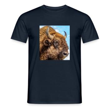 Bison d’europe - T-shirt homme - marine - Devant - AI Model Male 178 light (178cm)