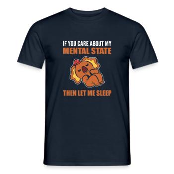 Lass mich schlafen Joker oder Komiker Geschenk - Männer T-Shirt - Navy - Vorne - AI Model Male 178 light (178cm)