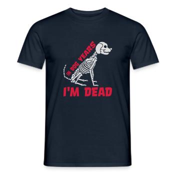 in dog years Dead - Men's T-Shirt - navy - Front - AI Model Male 178 light (178cm)
