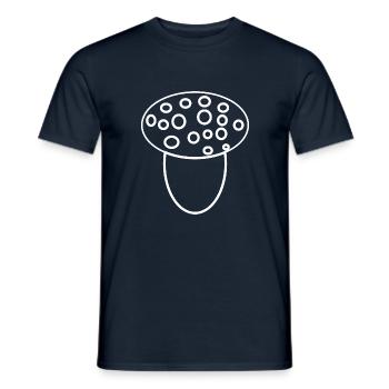 Mushroom - Men's T-Shirt - navy - Front - AI Model Male 178 light (178cm)