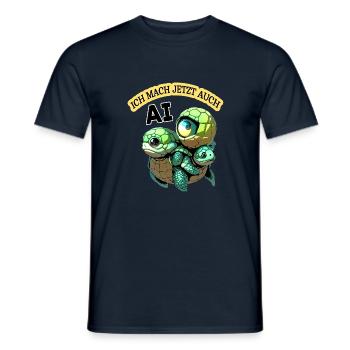 Ich mach jetzt auch AI - Männer T-Shirt - Navy - Vorne - AI Model Male 178 light (178cm)