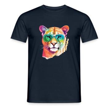 Pole den - Männer T-Shirt - Navy - Vorne - AI Model Male 178 light (178cm)