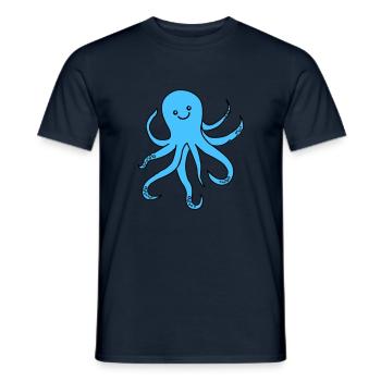 Octopus Octopus - Men's T-Shirt - navy - Front - AI Model Male 178 light (178cm)