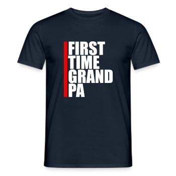 Première fois grand-père Meilleur grand-père Grand-père Amour Grand-père - T-shirt homme - marine - Devant - AI Model Male 178 light (178cm)