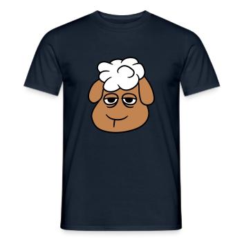 Schaf Müde Gelangweilt Leerer Blick Kopf Gesicht - Männer T-Shirt - Navy - Vorne - AI Model Male 178 light (178cm)