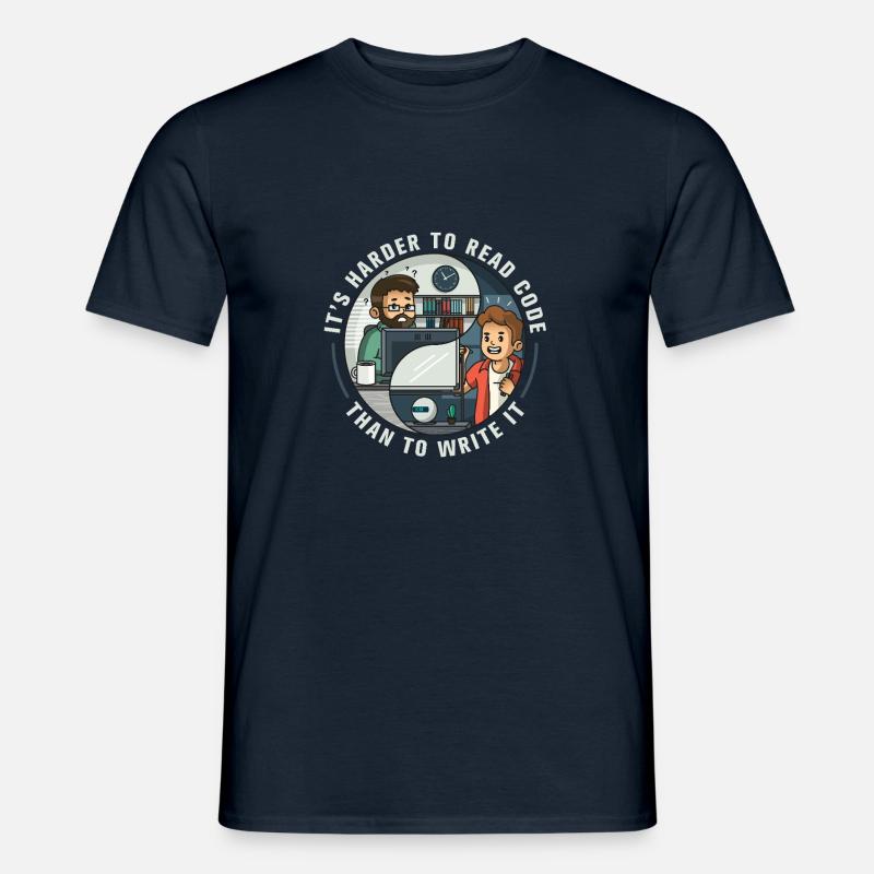 Il est plus difficile de lire le code que de l’écrire - T-shirt homme - marine