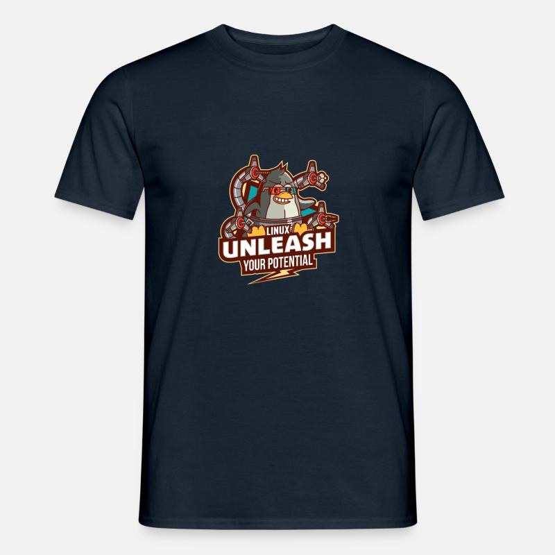 Linux entfesseln Sie Ihr Potenzial - Männer T-Shirt - Navy