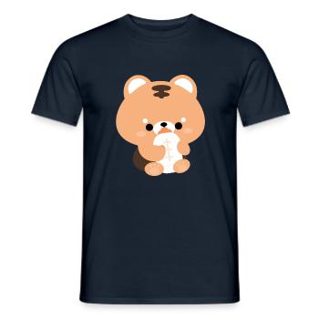 Tiger Kleinkind - Männer T-Shirt - Navy - Vorne - AI Model Male 178 light (178cm)
