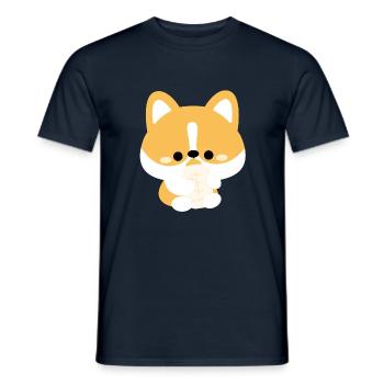 Corgi Tout-petit - T-shirt homme - marine - Devant - AI Model Male 178 light (178cm)