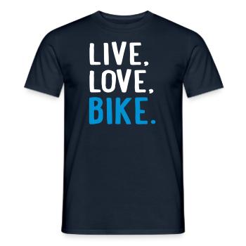 Bike - Mænd T-shirt - marineblå - Foran - AI Model Male 178 light (178cm)