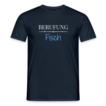 Berufung Fisch - Lustige Sprüche - Männer T-Shirt - Navy - Vorne - AI Model Male 178 light (178cm)