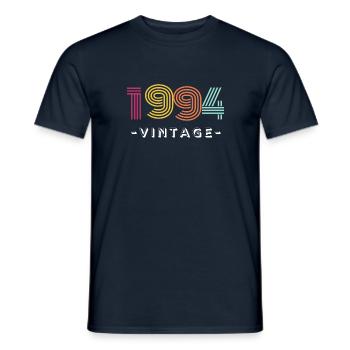 1994 Vintage - Anniversary, 30th Birthday - Men's T-Shirt - navy - Front - AI Model Male 178 light (178cm)