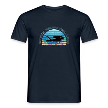 C’est toujours la saison de plongée quelque part - T-shirt homme - marine - Devant - AI Model Male 178 light (178cm)