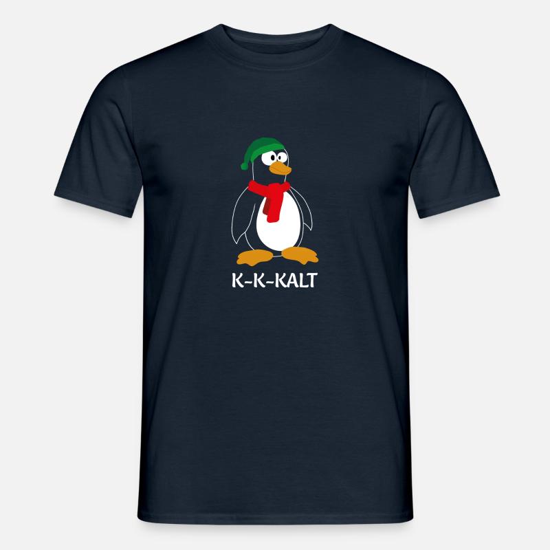 K-K-Kalt Pinguin - Männer T-Shirt - Navy