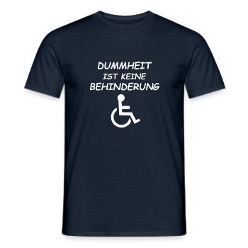 Rollstuhl Behinderung Sarkasmus - Männer T-Shirt - Navy - Vorne - AI Model Male 178 light (178cm)