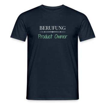 Berufung Product Owner - Lustige Sprüche - Männer T-Shirt - Navy - Vorne - AI Model Male 178 light (178cm)