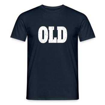 Old - Alt - Männer T-Shirt - Navy - Vorne - AI Model Male 178 light (178cm)