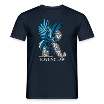 Harry Potter Ravenclaw Silver Monochrom - Männer T-Shirt - Navy - Vorne - AI Model Male 178 light (178cm)