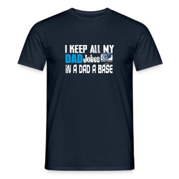 I Keep all my Dad jokes V2 - Men's T-Shirt - navy - Front - AI Model Male 178 light (178cm)