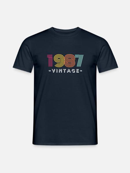 1987 VINTAGE - Men's T-Shirt - navy
